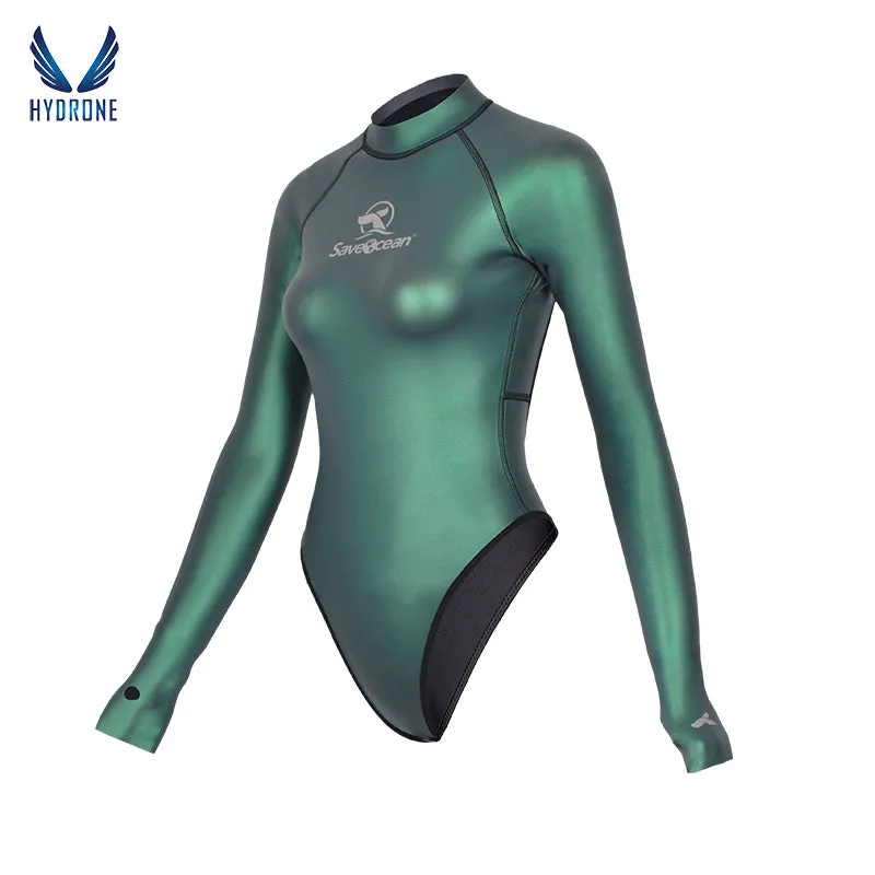 2mm T-Back Spring Wetsuit Open-Back Bodysuit