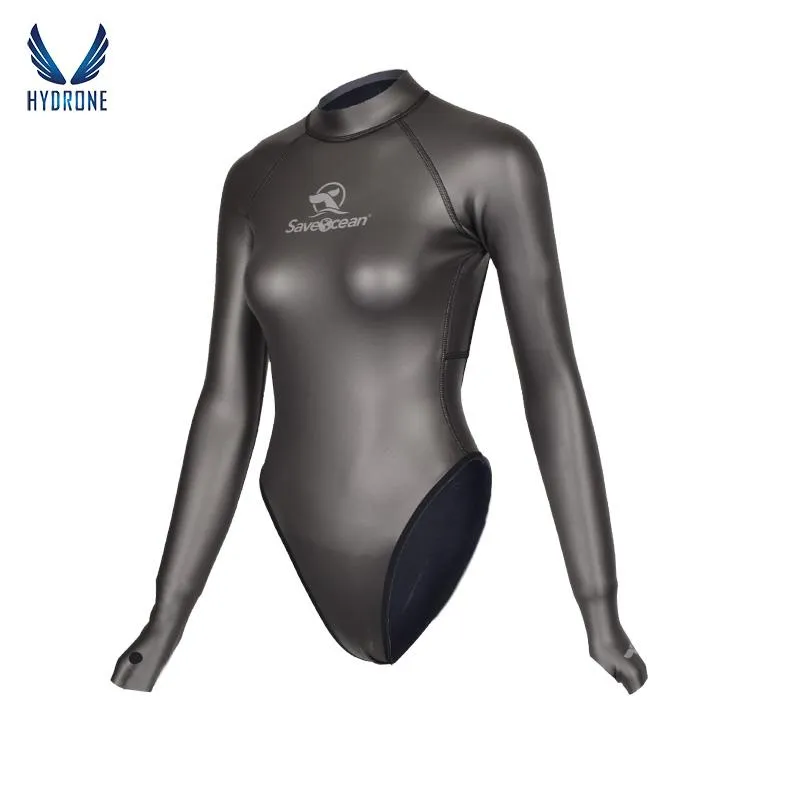 2mm T-Back Spring Wetsuit Open-Back Bodysuit