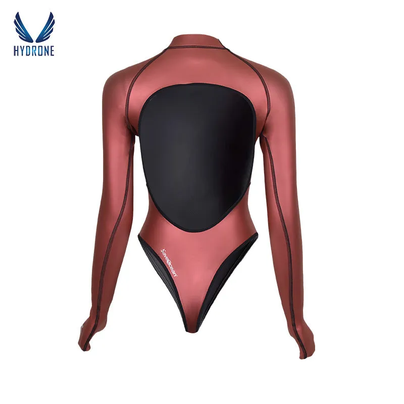 2mm T-Back Spring Wetsuit Open-Back Bodysuit