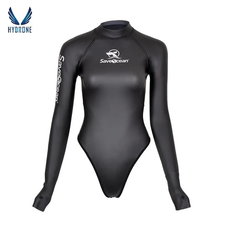 2mm T-Back Spring Wetsuit Open-Back Bodysuit