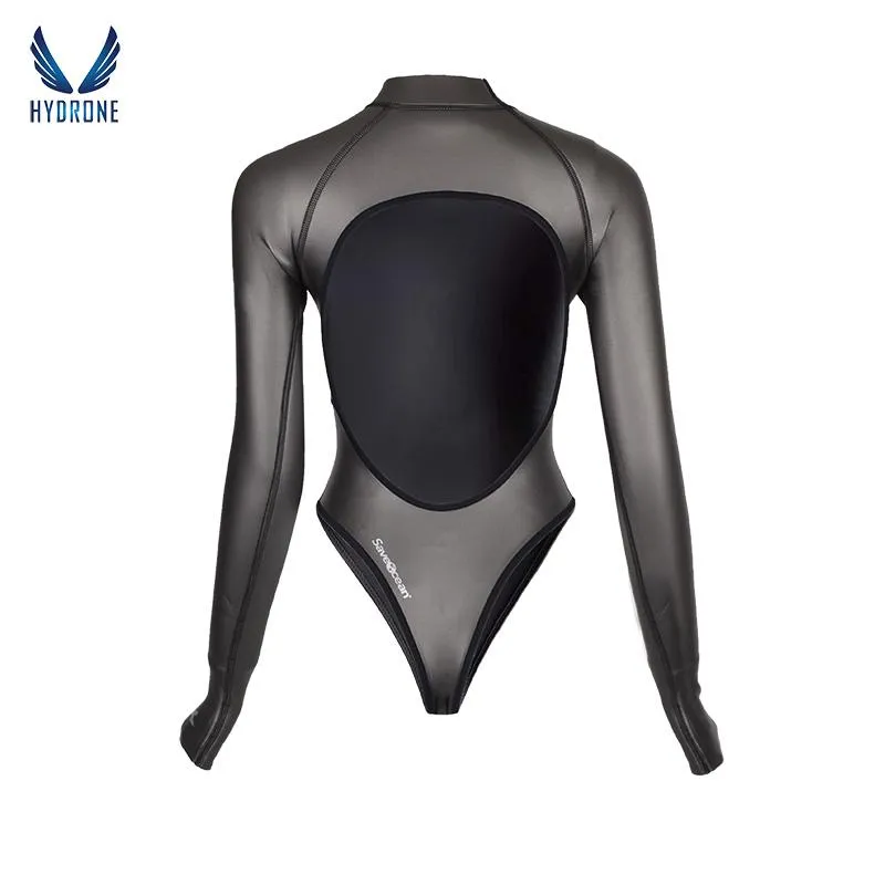 2mm T-Back Spring Wetsuit Open-Back Bodysuit