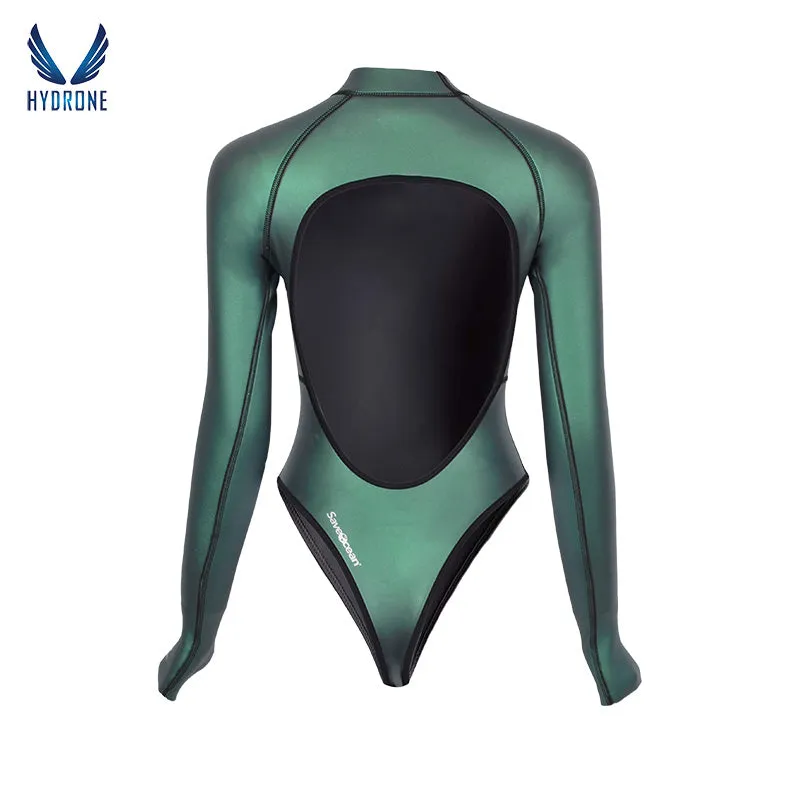 2mm T-Back Spring Wetsuit Open-Back Bodysuit