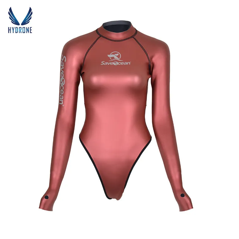 2mm T-Back Spring Wetsuit Open-Back Bodysuit