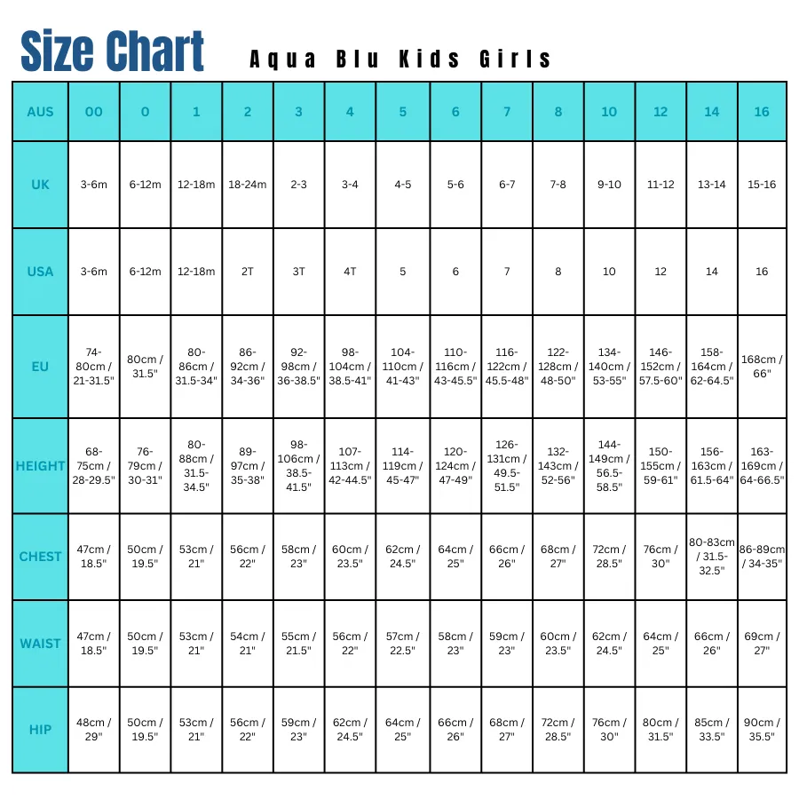 Aqua Blu Pre-Teens Long Sleeve One Piece AG2380AZ - Azelea
