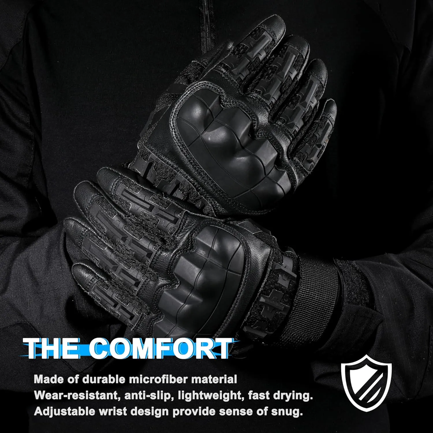 AXBXCX Motorcycle Tactical Gloves for Men - Protection, Flexible, Durable, Touchscreen Capable & Perfect for Outdoor Activities!