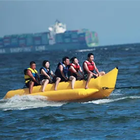 Banana Boat, Inflatable Water Sports Towed Banana Boat, Suitable for Adults and Children Water Entertainment, Water Surfing Inflatable Raft,8 People