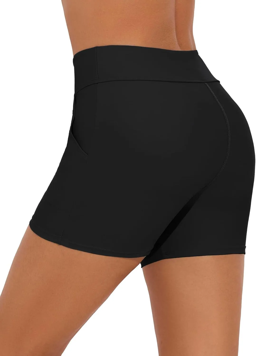 Bonneuitbebe Women's Swim Shorts High Waisted Bathing Suit Bottoms Swimwear Boyshort Swimming Swimsuit Board Shorts