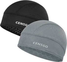 CENSGO Skull Cap Helmet Liner for Men Women, Cycling Cap Sweat Wicking Liner, Cooling Head Cover for Running