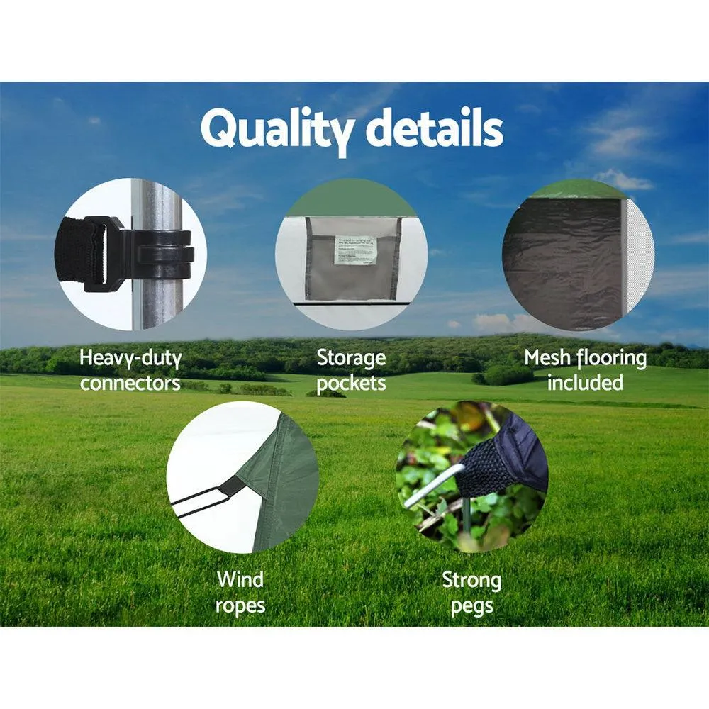 Double Camping Shower Toilet Tent - Outdoor Portable Change Room