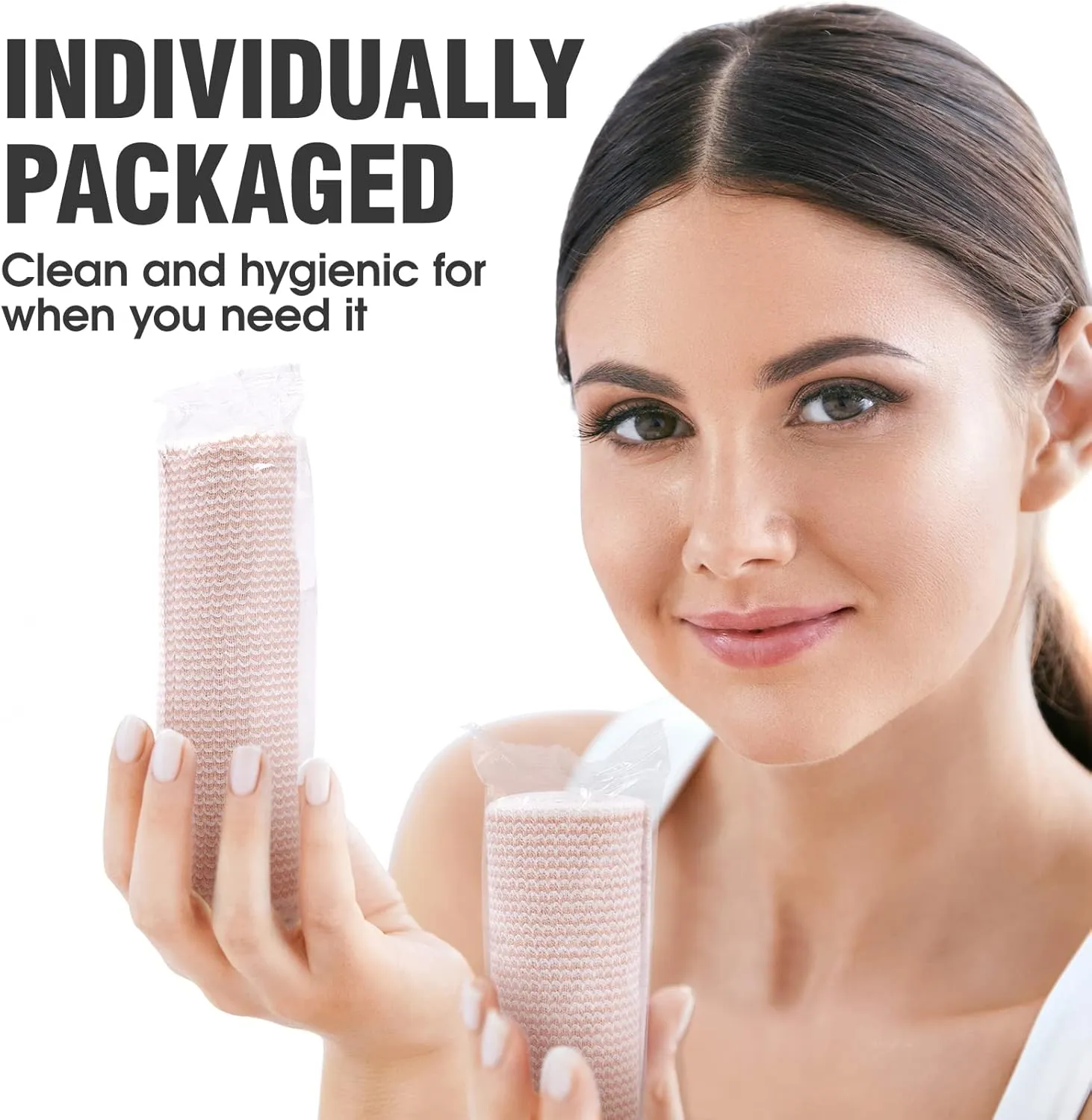 Elastic Bandage 2 Pack. 4 Inches Wide x (13 to 15 ft. When Stretched) with Hook and Loop on Both Ends, Latex Free Bandage. Perfect Compression Wrap for Varicose Veins,Sprained Ankle