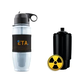 ETA Alkaline Water Filter Bottle - BPA Free, 28 Fluid Ounces, Advanced & Extreme Filters, NSF Certified, Sip & Squeeze Mechanism, Portable, Travel-Friendly, Protects Nutrients