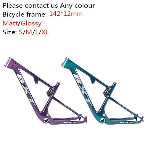 Full Suspension mountain bike 29er T800 carbon fiber 1×11speed carbon mtb XC bicycle disc brakes shock absorber travel 165*38mm