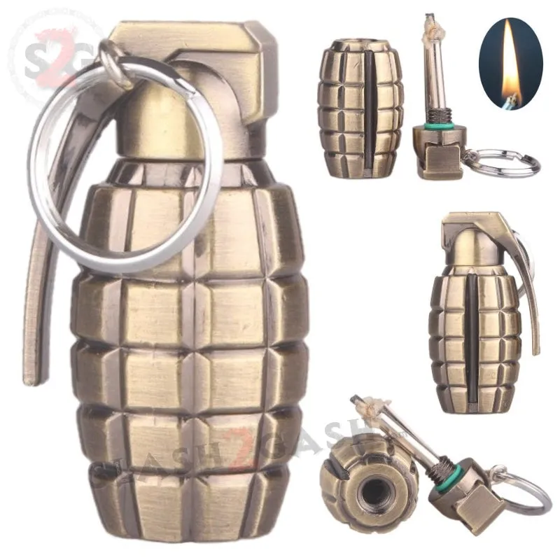 Grenade Fire Starter - Emergency Permanent Match Survival Key Chain
