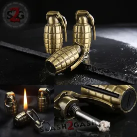 Grenade Fire Starter - Emergency Permanent Match Survival Key Chain