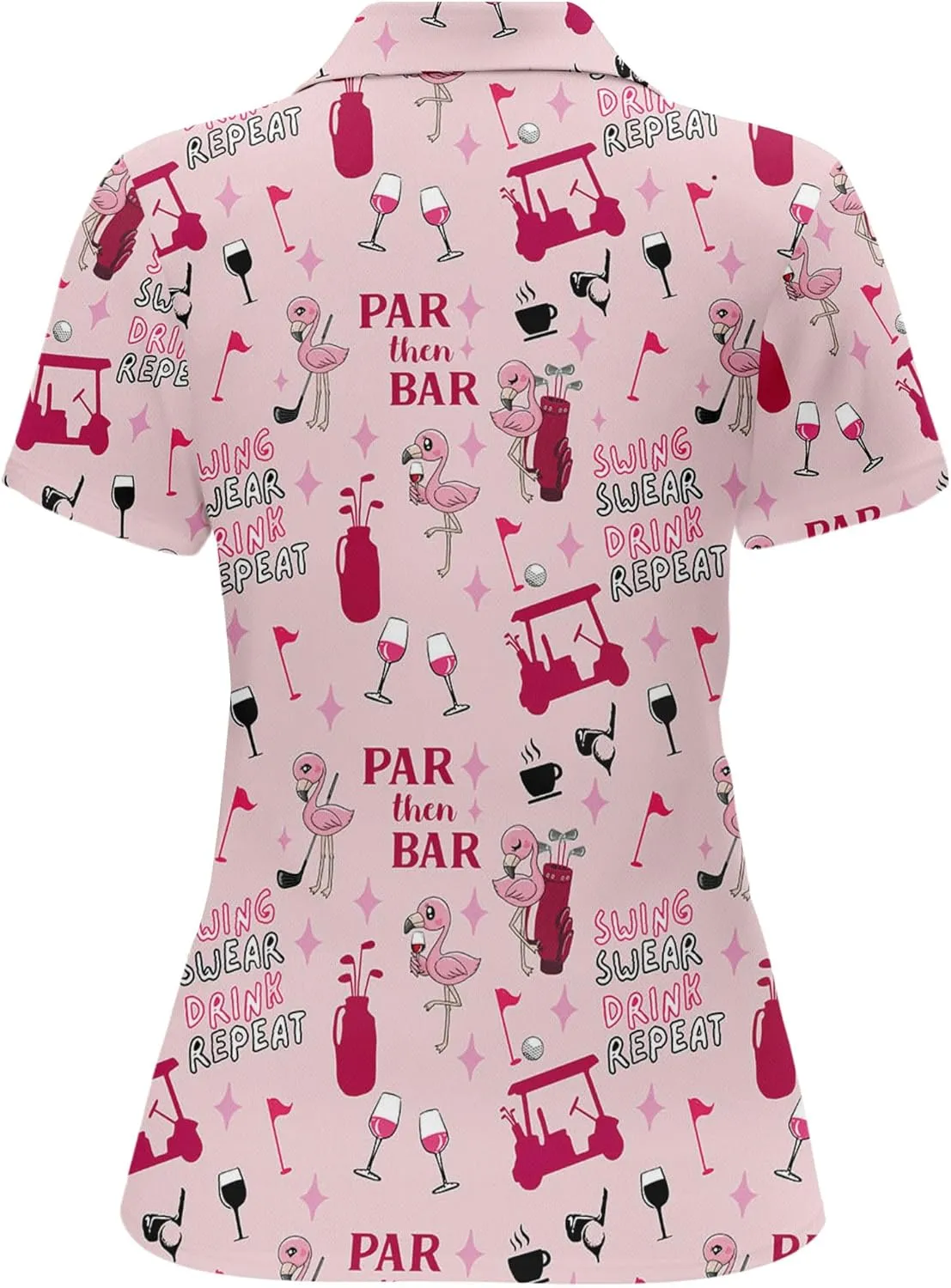 HIVICHI Funny Golf Shirts for Women Print Crazy Pattern Cute Novelty Moisture Wicking Short Sleeve Tennis Polo Shirt