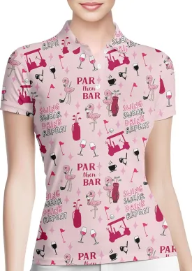 HIVICHI Funny Golf Shirts for Women Print Crazy Pattern Cute Novelty Moisture Wicking Short Sleeve Tennis Polo Shirt