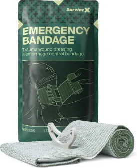 Israeli Pressure Bandage 6 Inch - Emergency Bandage - Pressure Dressing for Wounds - Trauma Dressing - Sterile Vacuum-Sealed Packaging - FSA HSA Approved - 1 Pack