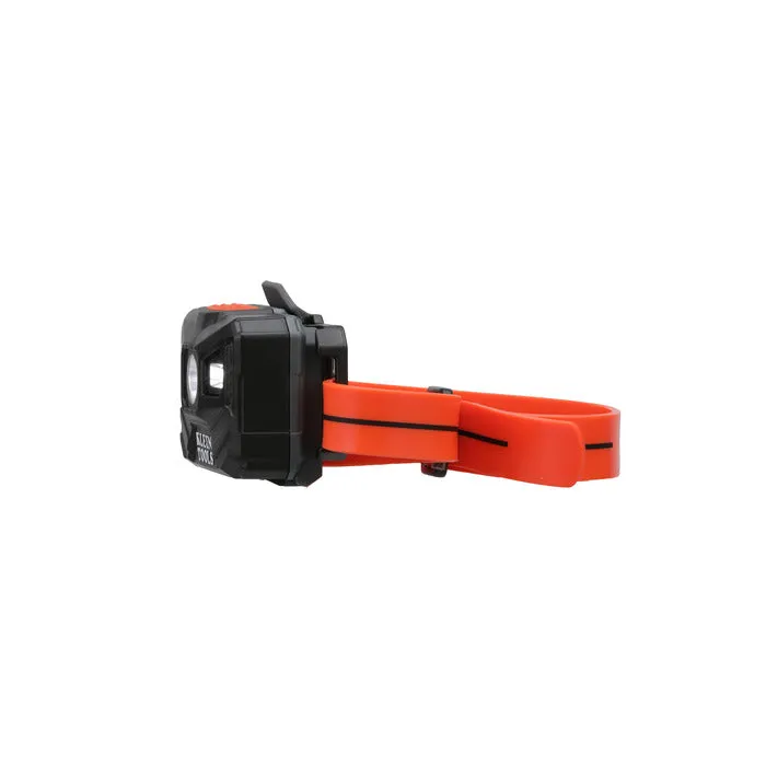 Klein Tools Rechargeable Headlamp w/Silicone Strap, 400 lm, All-Day Run, Auto-Off