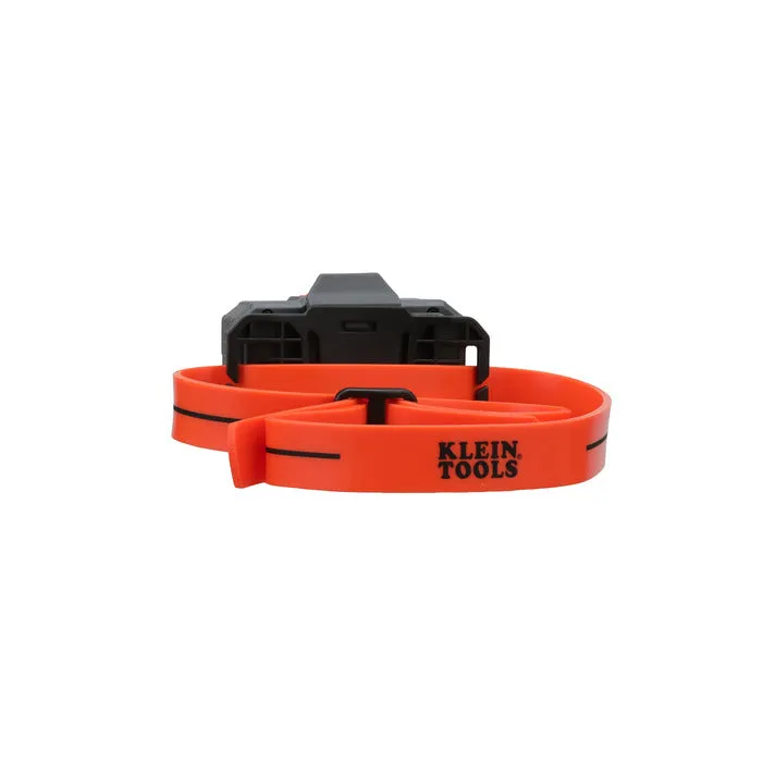Klein Tools Rechargeable Headlamp w/Silicone Strap, 400 lm, All-Day Run, Auto-Off