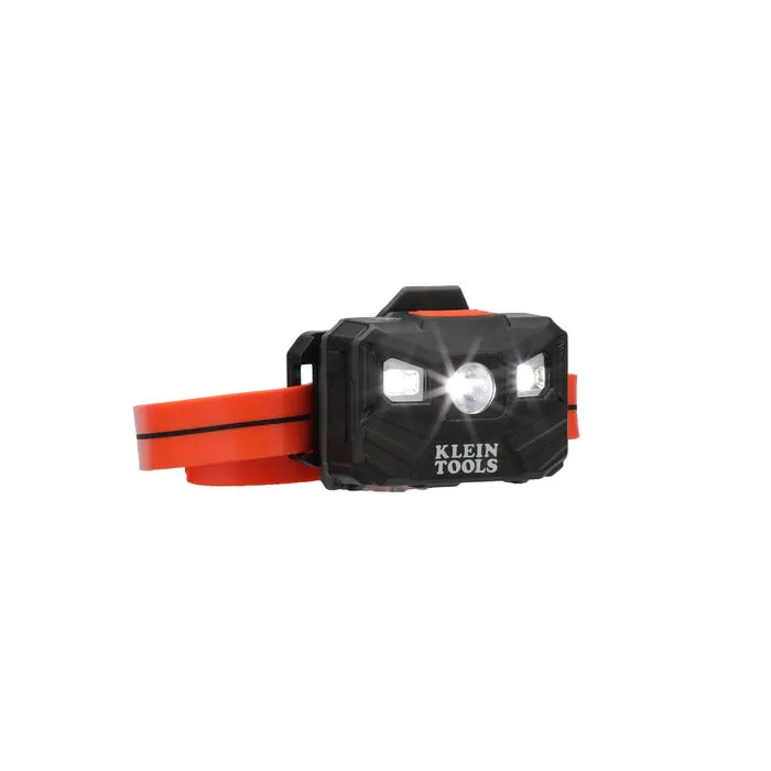 Klein Tools Rechargeable Headlamp w/Silicone Strap, 400 lm, All-Day Run, Auto-Off