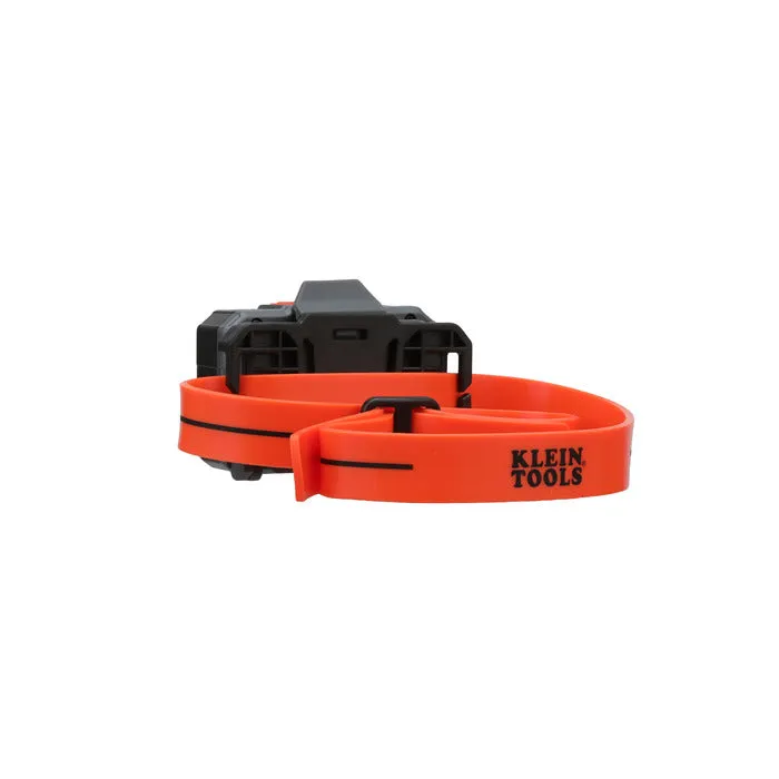 Klein Tools Rechargeable Headlamp w/Silicone Strap, 400 lm, All-Day Run, Auto-Off