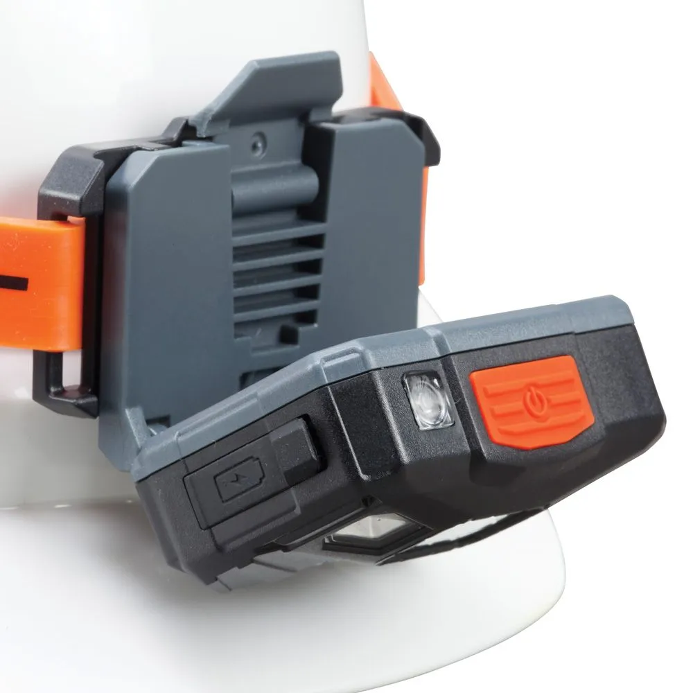 Klein Tools Rechargeable Headlamp w/Silicone Strap, 400 lm, All-Day Run, Auto-Off