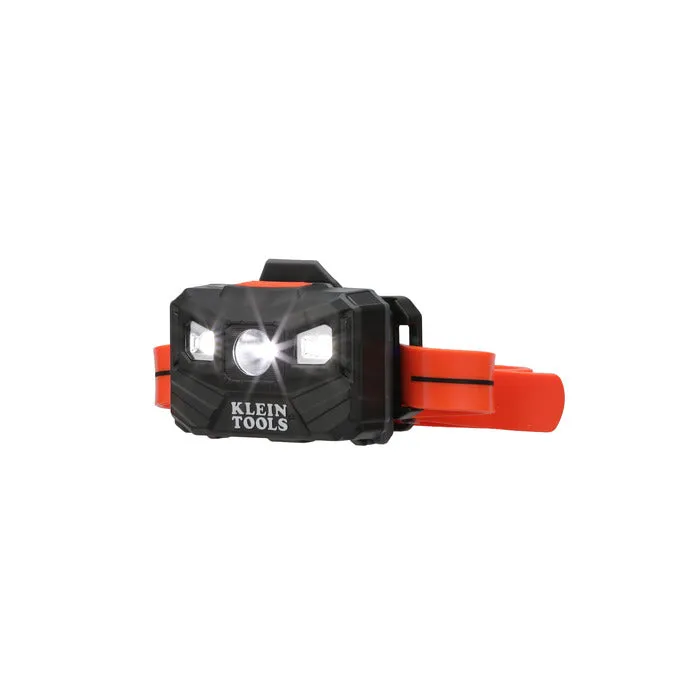 Klein Tools Rechargeable Headlamp w/Silicone Strap, 400 lm, All-Day Run, Auto-Off