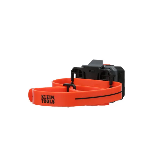Klein Tools Rechargeable Headlamp w/Silicone Strap, 400 lm, All-Day Run, Auto-Off