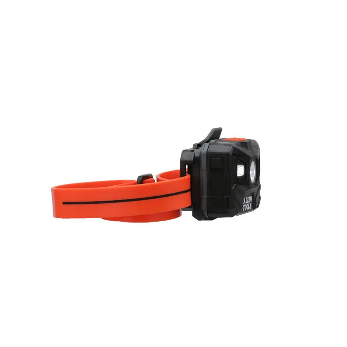 Klein Tools Rechargeable Headlamp w/Silicone Strap, 400 lm, All-Day Run, Auto-Off