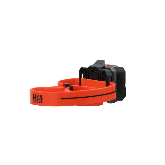 Klein Tools Rechargeable Headlamp w/Silicone Strap, 400 lm, All-Day Run, Auto-Off