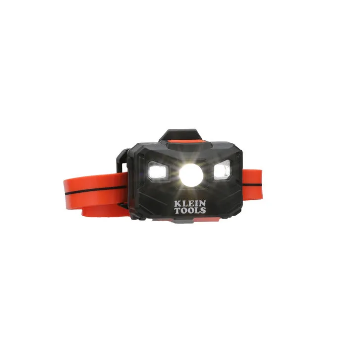 Klein Tools Rechargeable Headlamp w/Silicone Strap, 400 lm, All-Day Run, Auto-Off