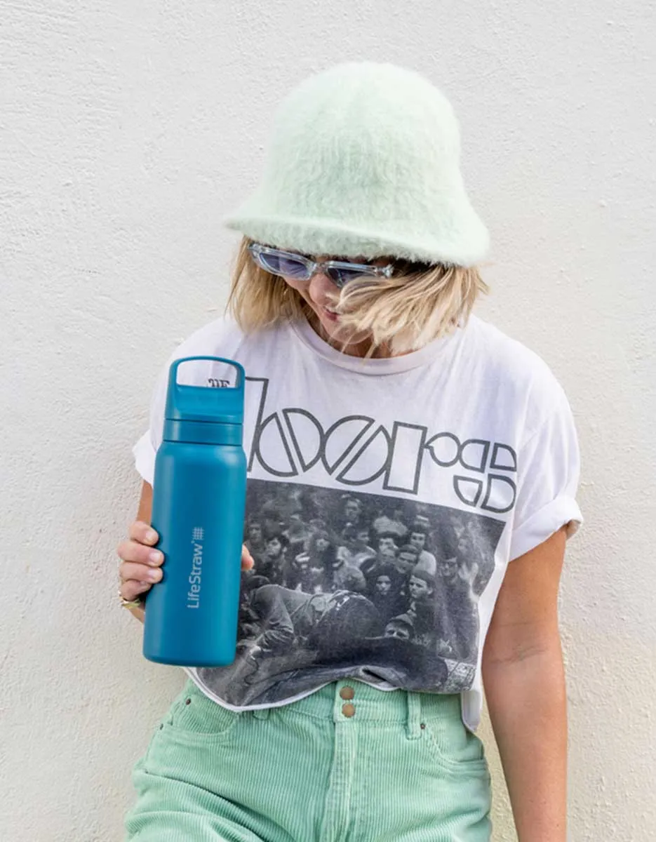 LifeStraw Go  Stainless Steel Water Filter Bottle; 24oz