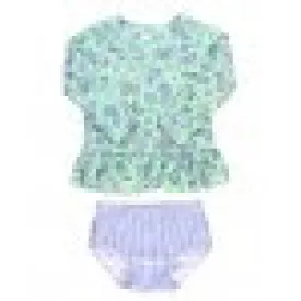 Long Sleeve 2-piece Rash Guard Ruffle Butts