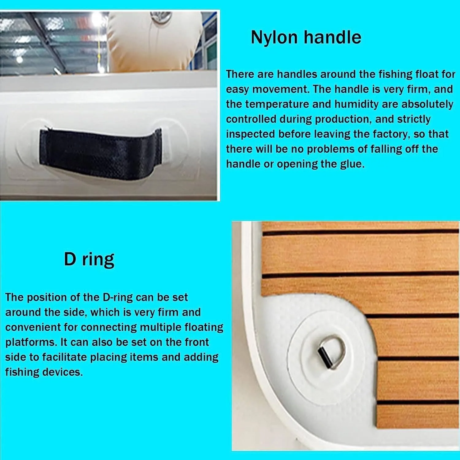 Luxury Inflatable Dock Floating Platform,Water Surfing Mat,Platform Stable Portable Fishing Platform,Floating Cushion Raft Island Air Bed (2 * 2m/6.6 * 6.6ft)