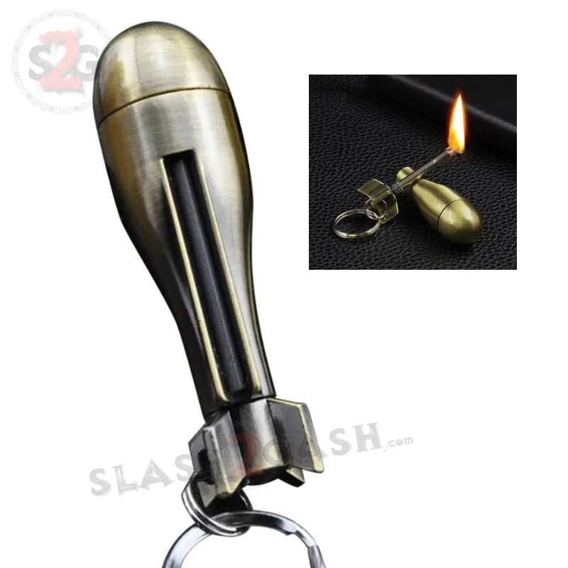 Metal Fire Starter - Emergency Permanent Match Survival Key Chain