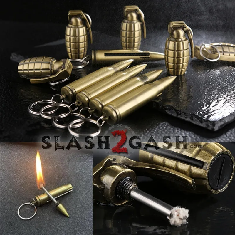 Metal Fire Starter - Emergency Permanent Match Survival Key Chain