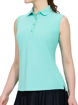 MIER Women's Sleeveless Golf Polo Shirts Athletic Tennis Collared Tank Tops, Quick Dry, UPF 50 