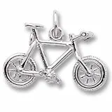 Mountain Bike Charm In Sterling Silver