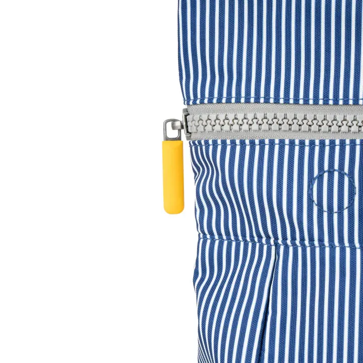 Ori London - Medium Canfield B Backpack, Hickory Stripe Recycled Canvas