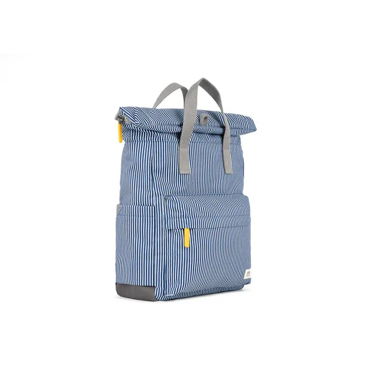 Ori London - Medium Canfield B Backpack, Hickory Stripe Recycled Canvas