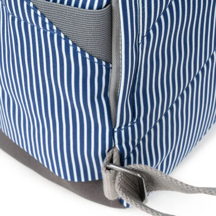 Ori London - Medium Canfield B Backpack, Hickory Stripe Recycled Canvas