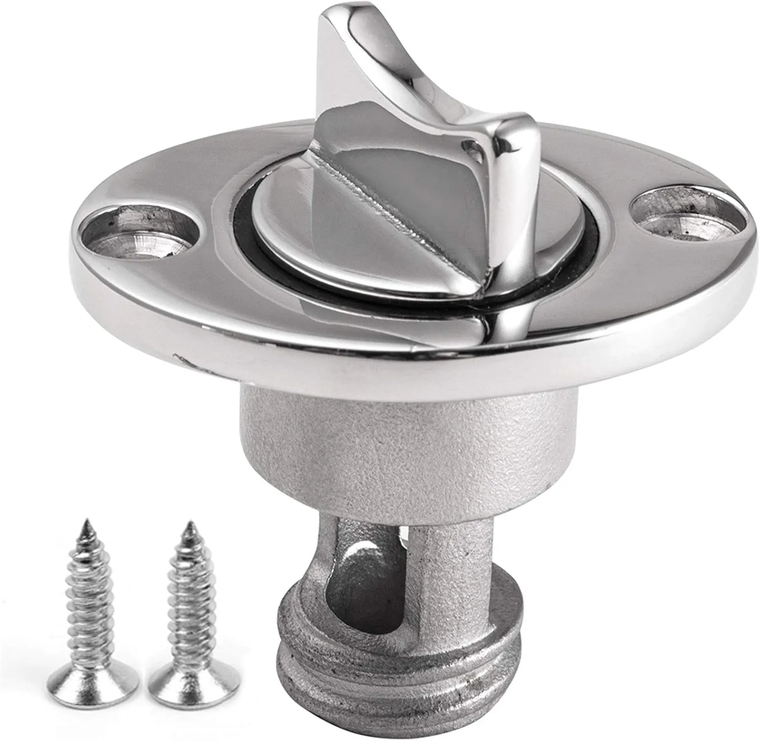 Oval Garboard Drain Plug,Marine 316 Stainless Steel Drain Plug Fits 1" Hole,with Waterproof O Seal Ring,Boat Transoms Garboard Drain Plug
