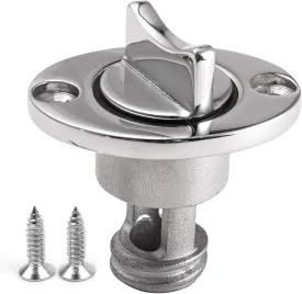 Oval Garboard Drain Plug,Marine 316 Stainless Steel Drain Plug Fits 1" Hole,with Waterproof O Seal Ring,Boat Transoms Garboard Drain Plug