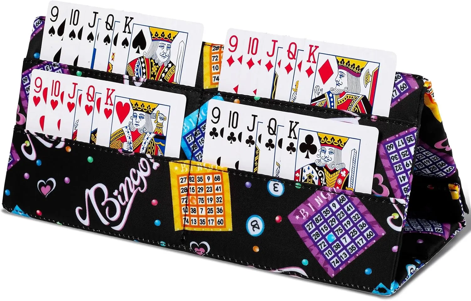 Playing Card Holder for Bingo Pull Tabs Card Holders for Canasta Poker Bridge Cards Bingo Card Holder for Pull Tabs Gambling Tickets Casino Bingo Game Accessories Gifts Prizes for Bingo Lovers Players