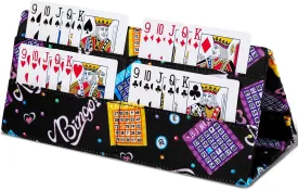 Playing Card Holder for Bingo Pull Tabs Card Holders for Canasta Poker Bridge Cards Bingo Card Holder for Pull Tabs Gambling Tickets Casino Bingo Game Accessories Gifts Prizes for Bingo Lovers Players