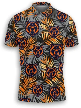 Polar Bear Polo Shirts for Men-Wild Animal Golf Moisture Dry Fit Short Sleeve Shirts S61