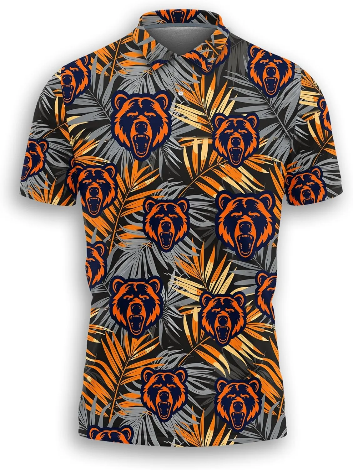 Polar Bear Polo Shirts for Men-Wild Animal Golf Moisture Dry Fit Short Sleeve Shirts S61