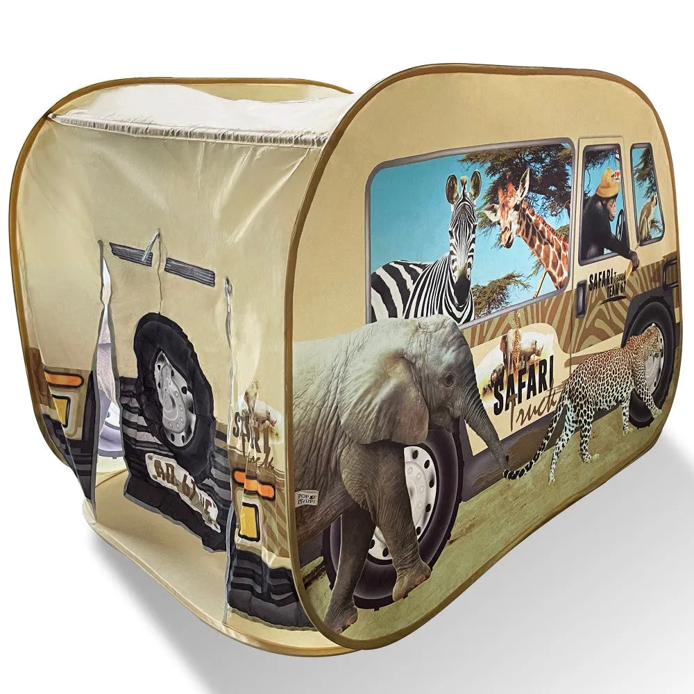 Pop It Up Safari Truck Tent - Wildlife Themed Playhouse