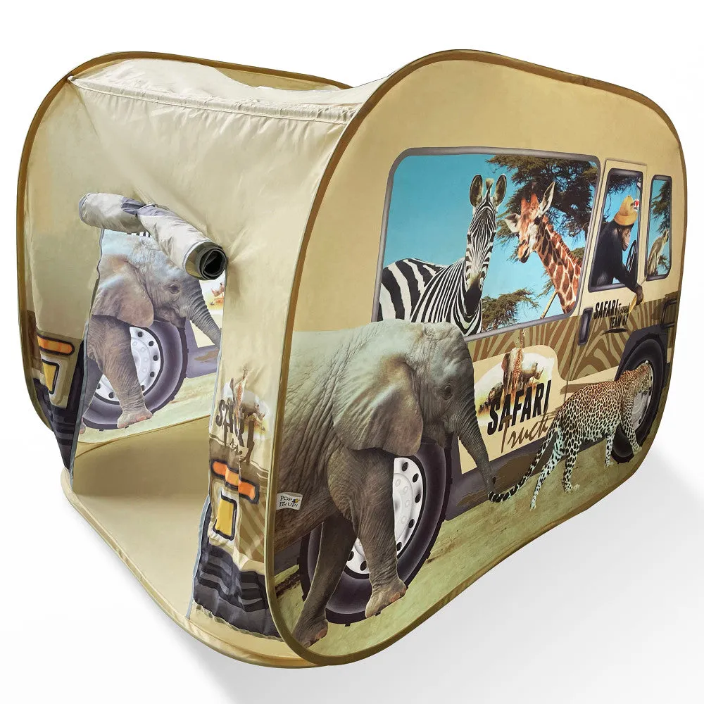 Pop It Up Safari Truck Tent - Wildlife Themed Playhouse
