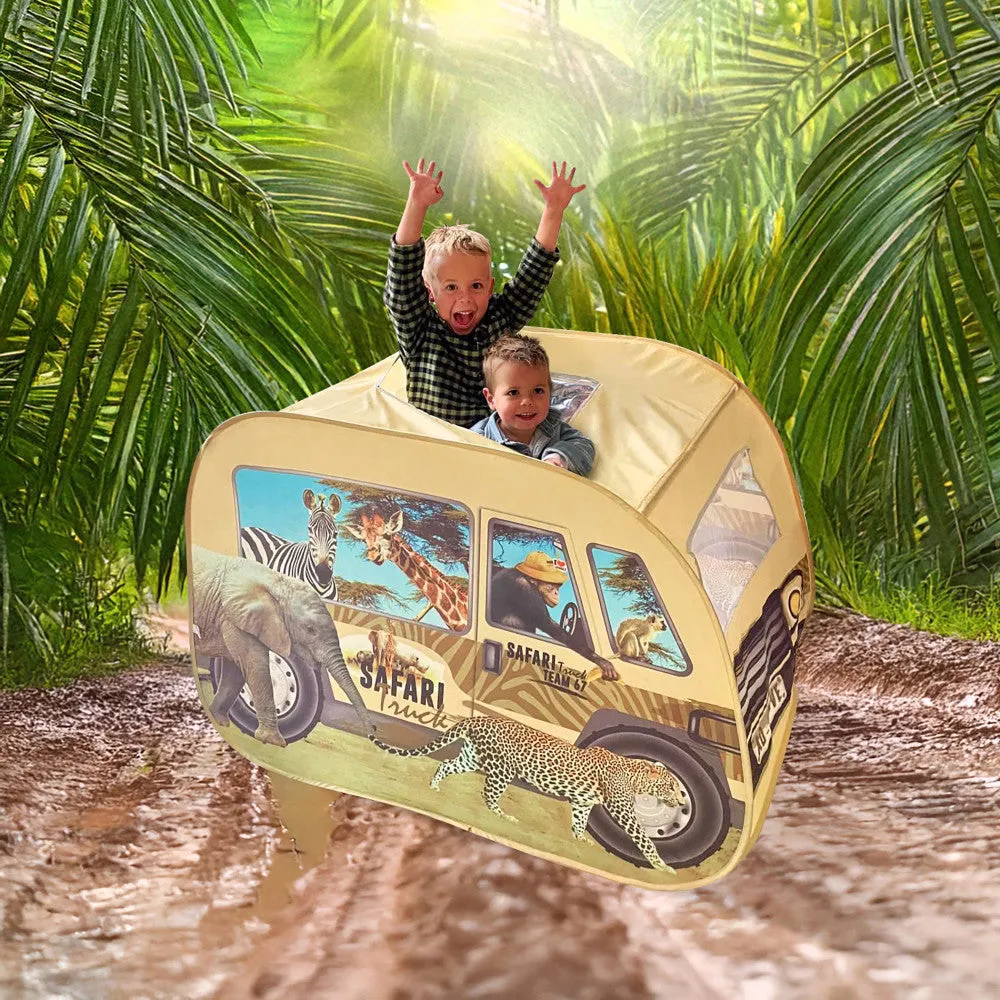 Pop It Up Safari Truck Tent - Wildlife Themed Playhouse